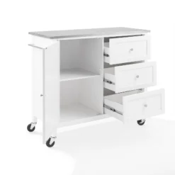 Soren Stainless Steel Top Kitchen Island/Cart Stainless Steel /White - Crosley 22 Soren Stainless Steel Top Kitchen Island/Cart Stainless Steel /White - Crosley -Baxton Studio Store GUEST 004cdb7d 2625 4fa2 bd6a 6a5616a73565