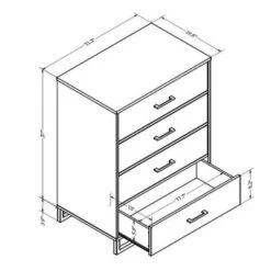 Mixed Material 4 Drawer Dresser - Room Essentials™ -Baxton Studio Store GUEST 0183eaab ffa6 4b7e b8e1 e252b8eb2e08