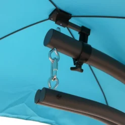 Sunnydaze Decor Sunnydaze Outdoor Hanging Chaise Floating Lounge Chair With Canopy Umbrella And Stand -Baxton Studio Store GUEST 022104e0 305a 4746 8211 1ccaf9517caf