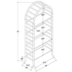 72" Holladay Curved Wooden Bookcase - Threshold™ Designed With Studio McGee -Baxton Studio Store GUEST 02d306c2 b728 424b 85ec e8a3f4144d26