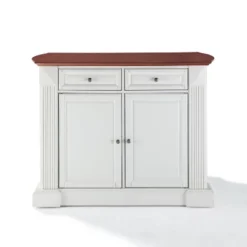 Drop Leaf Breakfast Bar Top Kitchen Island - White - Crosley -Baxton Studio Store GUEST 02dcdca3 b39a 4b82 85cd 096704b9319e