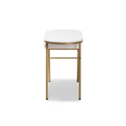 Mabel Metal Console Table With Faux Marble Tabletop Gold - Baxton Studio -Baxton Studio Store GUEST 03bf758a 0e86 426a a85b 104f1234fd9c