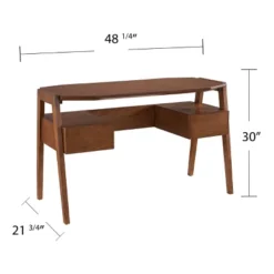Crownfield Mid-Century Modern Writing Desk With Storage - Aiden Lane -Baxton Studio Store GUEST 04a8fff7 9ea0 4813 a1dc 377381c65bfe