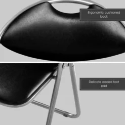 Costway 6 PCS U Shape Folding Chairs Furniture Home Outdoor Picnic Portable Black -Baxton Studio Store GUEST 068925c9 901e 4027 ada3 43c95a9ff40f