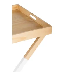 Remus Folding Tray Table Oak Brown/White - Universal Expert -Baxton Studio Store GUEST 06980017 2dda 46b3 80f1 1db29f8479df