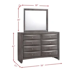 Madison Dresser And Mirror Set Gray - Picket House Furnishings -Baxton Studio Store GUEST 081a6849 c92c 459c 8c6e 75983bc063f6