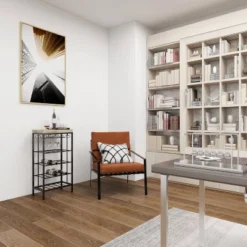 Industrial Metal Rectangle Wine Rack Black - Olivia & May -Baxton Studio Store GUEST 0849fca6 6cdf 481f ae39 071e00efd91e