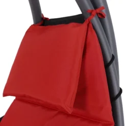 Sunnydaze Decor Sunnydaze Outdoor Hanging Chaise Floating Lounge Chair With Canopy Umbrella And Stand -Baxton Studio Store GUEST 085e9bb2 9289 4237 baca 1c23e35e28ca