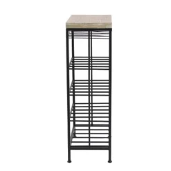Industrial Metal Rectangle Wine Rack Black - Olivia & May -Baxton Studio Store GUEST 08b14182 1046 4d74 a394 87dbbf05ec9f