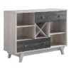 Abrama 2 Drawer Buffet White Oak/Distressed Gray - HOMES: Inside + Out