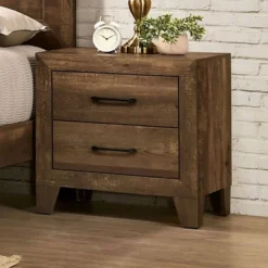 3pc Queen Quail Transitional Bedroom Set Rustic Light Walnut - HOMES: Inside + Out -Baxton Studio Store GUEST 09a2eb02 2c64 4339 baed 8b49fd45d347