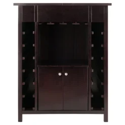 Yukon Wine Cabinet Wood/Espresso - Winsome
