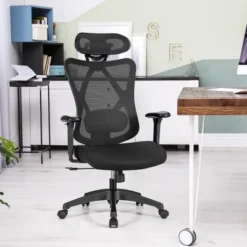 Costway Ergonomic High Back Mesh Office Chair W/ Adjustable Lumbar Support