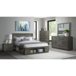 Hollis 7 Drawer Dresser And Mirror Set Gray - Picket House Furnishings -Baxton Studio Store GUEST 0a96beb8 0197 4aaf a9ff c654143a404c
