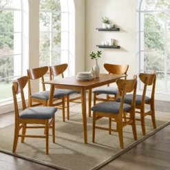 7pc Landon Dining Set With Wood Chairs - Crosley -Baxton Studio Store GUEST 0ae9924e 0d8b 4940 97f6 6057fcdccbfd