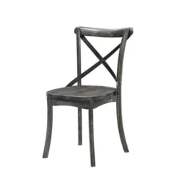 Set Of 2 20" Kendric Dining Chairs Rustic Gray - Acme Furniture