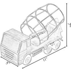 Vintiquewise Decorative Rustic Metal White Single Bottle Cement Truck Wine Holder For Tabletop Or Countertop -Baxton Studio Store GUEST 0cbb1dd7 fb97 43b8 92c5 1d58ca110d97