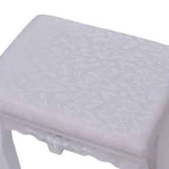 Tangkula Oval Vanity Mirror Dressing Table Beauty Dresser Cosmetics Organizer W/ Cushioned Bench -Baxton Studio Store GUEST 0cc89b6d 964c 4d41 8686 6c4e7c19f361