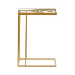 Contemporary Metal And Glass Accent Table Gold - Olivia & May -Baxton Studio Store GUEST 0cf4bd40 541d 4a7c b6bc a5beb5675f84