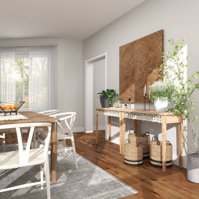 Large Farmhouse Wood Console Table Brown - Olivia & May 9 Large Farmhouse Wood Console Table Brown - Olivia & May - Image 9