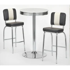 3pc Raleigh Retro Bar Height Pub Dining Set - Buylateral -Baxton Studio Store GUEST 0e02a5c9 50ee 4225 a34f 67e71a38db81