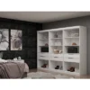Set Of 3 Mulberry Open 3 Sectional Closet White - Manhattan Comfort