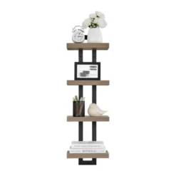 36" X 11" 4 Tier Ladder Bracket Floating Wall Shelf Unit - Danya B. 31 36" X 11" 4 Tier Ladder Bracket Floating Wall Shelf Unit - Danya B. -Baxton Studio Store GUEST 0eff7719 8694 4164 86dd 678705f49f35