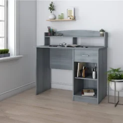 Modern Office Desk With Hutch - Techni Mobili