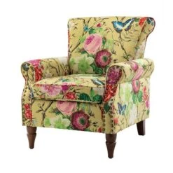 Araceli Traditional Comfy Floral Livingroom Armchair | ARTFUL LIVING DESIGN -Baxton Studio Store GUEST 0fc612ee 3ad5 4528 9d3d 84db8c1a0000