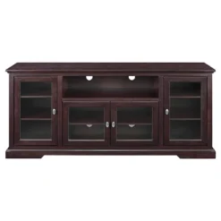 Glass Door Traditional Highboy TV Stand For TVs Up To 80" - Saracina Home -Baxton Studio Store GUEST 138a4afd 6b26 41d5 8ead 14d2880cd268