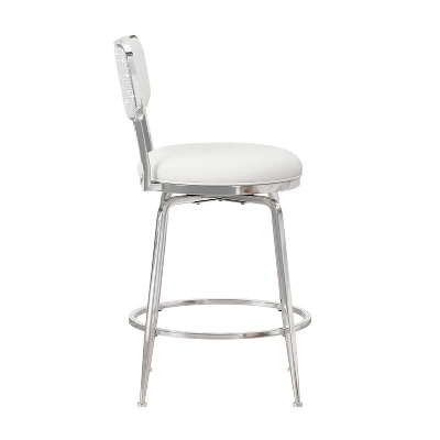Baltimore Metal And Upholstered Swivel Counter Height Stool Chrome - Hillsdale Furniture 4 Baltimore Metal And Upholstered Swivel Counter Height Stool Chrome - Hillsdale Furniture - Image 4