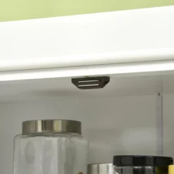 HOMCOM Freestanding Modern Farmhouse 4 Door Kitchen Pantry Cabinet, Storage Cabinet Organizer With 6-Tiers, 1 Drawer And 4 Adjustable Shelves, White -Baxton Studio Store GUEST 14e92309 c0b4 46e3 8411 066dba88d43d