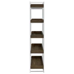 70.25" Angelica 5 Shelf Bookcase Walnut - Coaster -Baxton Studio Store GUEST 1565f65c 85d7 45f2 8c12 5dfcea2aa347