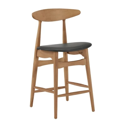2pk 24" Cortland Mid Century Wood Counter Height Barstools - Inspire Q 4 2pk 24" Cortland Mid Century Wood Counter Height Barstools - Inspire Q - Image 4