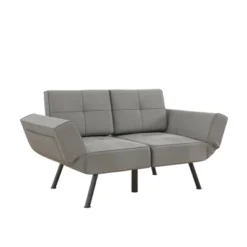 RealRooms Euro Upholstered Tufted Loveseat Futon With Storage Pockets -Baxton Studio Store GUEST 15e74249 1321 4343 9765 6aa0b4cb8e47