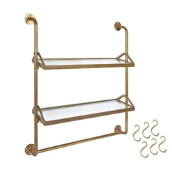 26" X 31" Marit Metal Wall Shelf Gold - Kate & Laurel All Things Decor 7 26" X 31" Marit Metal Wall Shelf Gold - Kate & Laurel All Things Decor -Baxton Studio Store GUEST 16ef5f63 e8f6 4b32 968f c6c02e2d0e89