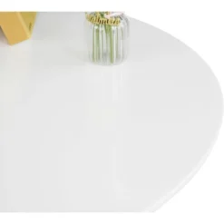 35.5" Norman Round Dining Table With Solid Wood Leg- The Pop Maison -Baxton Studio Store GUEST 18da5540 2f73 4a0e b158 527603fd28d3