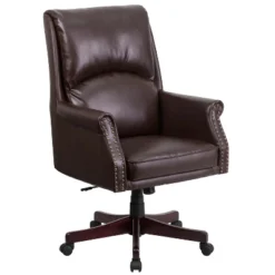 Emma And Oliver High Back Pillow Back Leather Executive Swivel Office Chair With Arms 19 Emma And Oliver High Back Pillow Back Leather Executive Swivel Office Chair With Arms -Baxton Studio Store GUEST 1915d78f 5cb0 46a6 8ffe 57b30e05810f