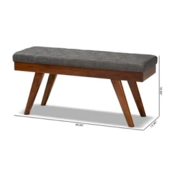 Alona Medium Wood Dining Bench Gray - Baxton Studio -Baxton Studio Store GUEST 194fed19 3e03 4e29 9e5d 2f05fd449adc