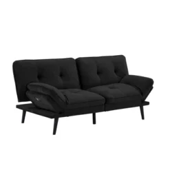 Finley Convertible Futon Sofa Bed Black - Serta -Baxton Studio Store GUEST 195b3815 37e6 4706 9d30 83892f388a69