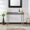 Sbragia Geometric Metal Legs Console Table Faux Marble - HOMES: Inside + Out