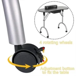 LEIBOU Professional 36 Inch Foldable Manicure Nail Technician Table With Removable Wrist Rest Cushion, Drawer, And Carrying Bag, Black 6 LEIBOU Professional 36 Inch Foldable Manicure Nail Technician Table With Removable Wrist Rest Cushion, Drawer, And Carrying Bag, Black -Baxton Studio Store GUEST 1a04ccf9 1107 4375 963a 740fb20fff4f