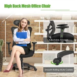 Costway Ergonomic High Back Mesh Office Chair W/ Adjustable Lumbar Support -Baxton Studio Store GUEST 1a2a3eca 4913 4542 8f1d c1fde8da39a3