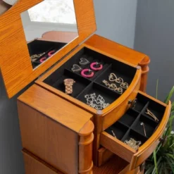 Marie Jewelry Armoire Oak - Powell Company -Baxton Studio Store GUEST 1a76cec4 9264 4758 ac56 07ff79f97986