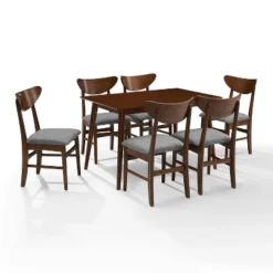 7pc Landon Dining Set With Wood Chairs - Crosley -Baxton Studio Store GUEST 1af25e68 07dd 4409 8900 be229a506e9e