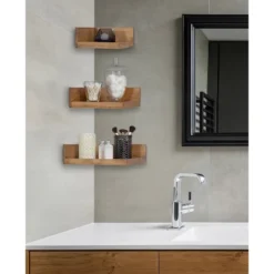 3pc Levie Corner Shelf Set - Kate & Laurel All Things Decor -Baxton Studio Store GUEST 1b823689 c9f0 487c be0d 63e7e297acbe