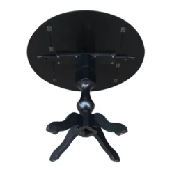 36.3" Smithson Round Pedestal Dual Drop Leaf Dining Table Black - International Concepts -Baxton Studio Store GUEST 1c18ed4d a6d4 4bc8 a5a1 54d6c5c393f7