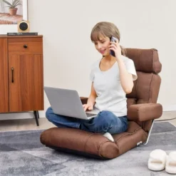 Costway Adjustable Lazy Sofa With Stepless Adjustable Back & 6-position Head/Lumbar/Seat Brown/Gray/Blue -Baxton Studio Store GUEST 1c6a7642 101f 45ab b062 7b8d72f7fe9e