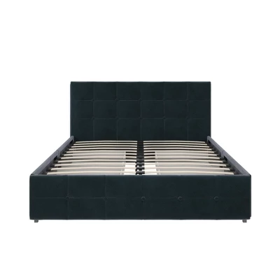 Rosalie Velvet Upholstered Bed W/Storage - Room & Joy 6 Rosalie Velvet Upholstered Bed W/Storage - Room & Joy - Image 6