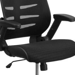 Emma And Oliver High Back Black Mesh Swivel Ergonomic Office Chair With Adjustable Flip-Up Arms -Baxton Studio Store GUEST 1ccefb27 b9d9 4cef 838b 158a83ebd414